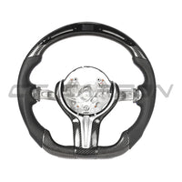 BMW FXX Carbon Fibre & Leather Flat Bottom Custom Steering Wheel