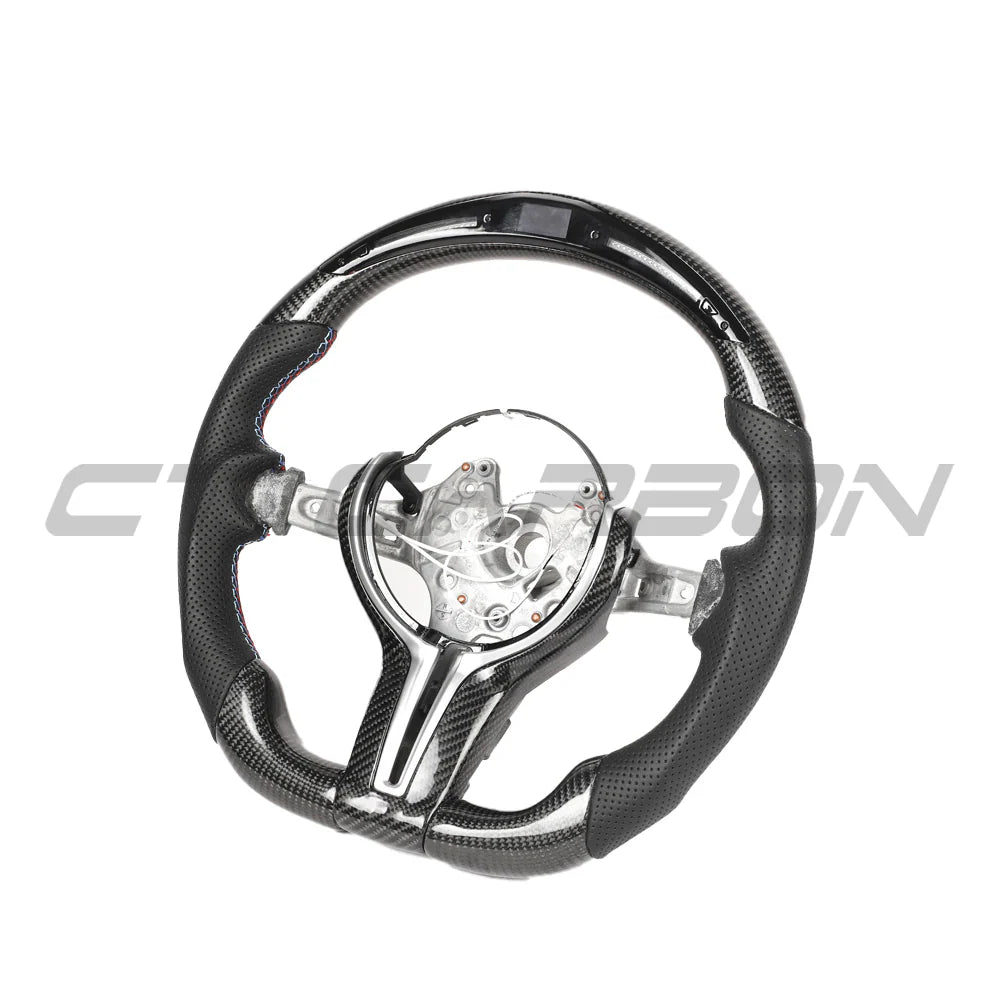 BMW FXX Carbon Fibre & Leather Flat Bottom Custom Steering Wheel