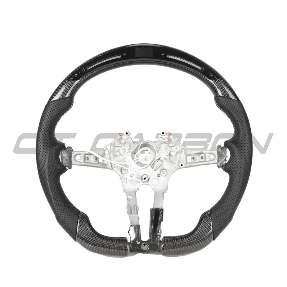 BMW FXX Carbon Fibre & Leather Flat Bottom Custom Steering Wheel