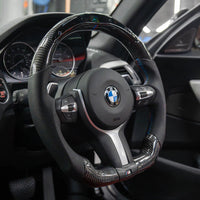 BMW FXX Carbon Fibre & Leather Flat Bottom Custom Steering Wheel