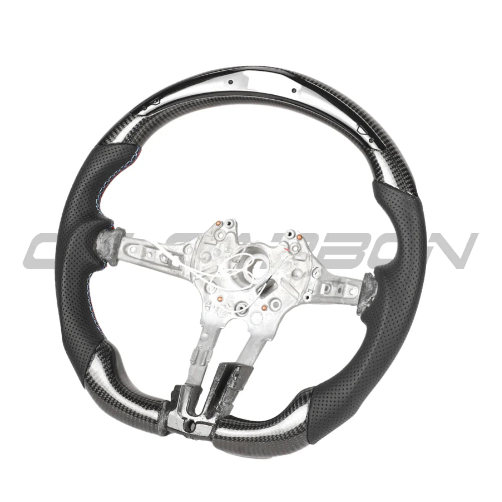 BMW FXX Carbon Fibre & Leather Flat Bottom Custom Steering Wheel