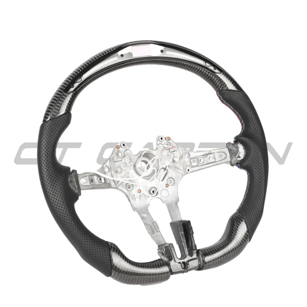 BMW FXX Carbon Fibre & Leather Flat Bottom Custom Steering Wheel