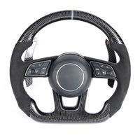 Audi B9 & 8V 2016–2024 Carbon Fibre / Alcantara Flat Bottom Custom Steering Wheel