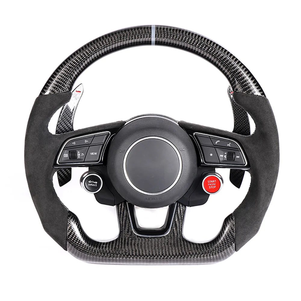 Audi B9 & 8V 2016–2024 Carbon Fibre / Alcantara Flat Bottom Custom Steering Wheel