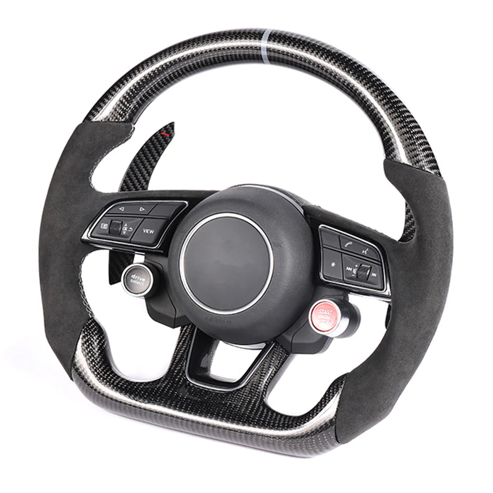 Audi B9 & 8V 2016–2024 Carbon Fibre / Alcantara Flat Bottom Custom Steering Wheel
