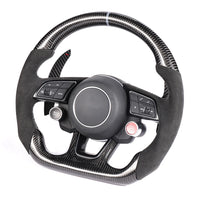 Audi B9 & 8V 2016–2024 Carbon Fibre / Alcantara Flat Bottom Custom Steering Wheel