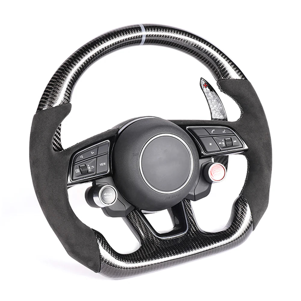 Audi B9 & 8V 2016–2024 Carbon Fibre / Alcantara Flat Bottom Custom Steering Wheel