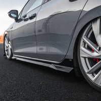 VW Golf / Golf GTI / Golf R Mk8 & Mk8.5 EVO-1 Gloss Black Side Skirts by Zaero (2020+)