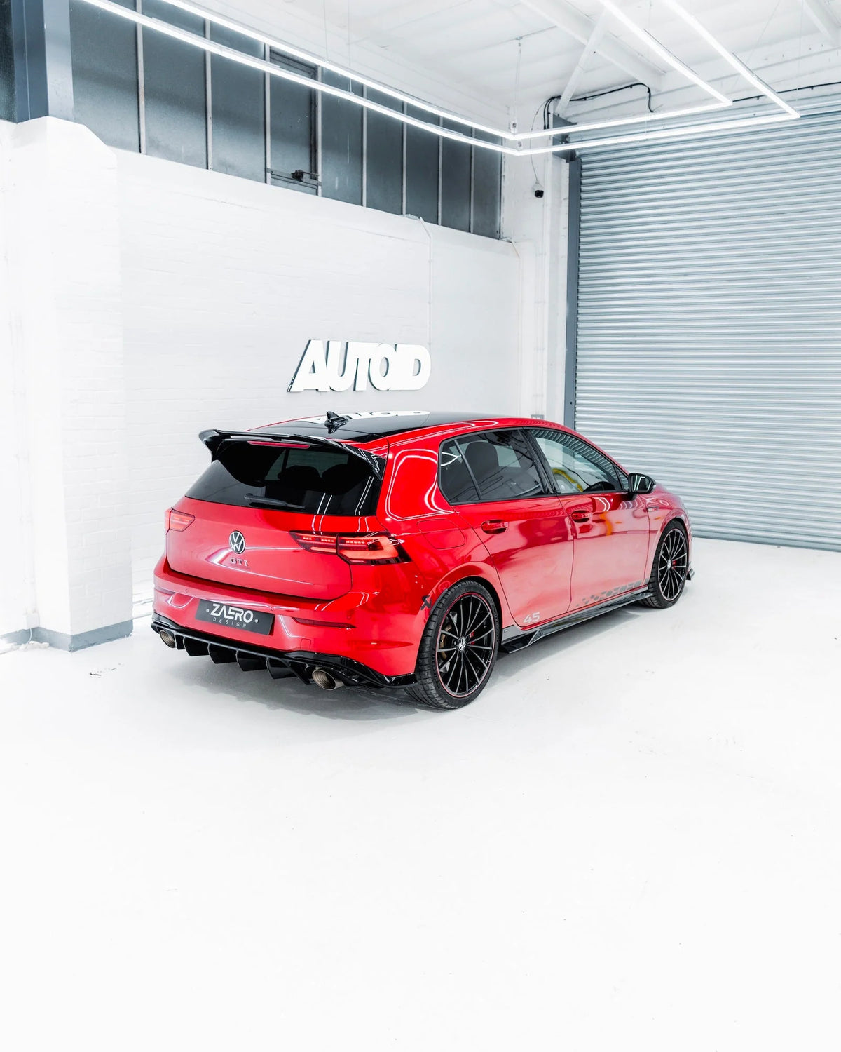 VW Golf GTI Clubsport & Golf R Mk8 EVO-1 Gloss Black Rear Spoiler by Zaero (2020+)