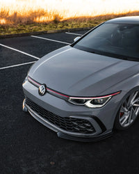 VW Golf R Mk8 EVO-1 Gloss Black Front Splitter by Zaero (2020–2024)
