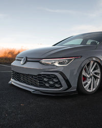VW Golf R Mk8 EVO-1 Gloss Black Front Splitter by Zaero (2020–2024)