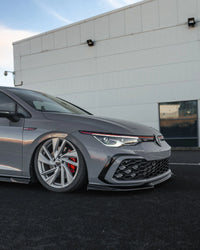 VW Golf R Mk8 EVO-1 Gloss Black Front Splitter by Zaero (2020–2024)